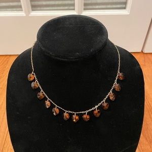 Amber heart necklace